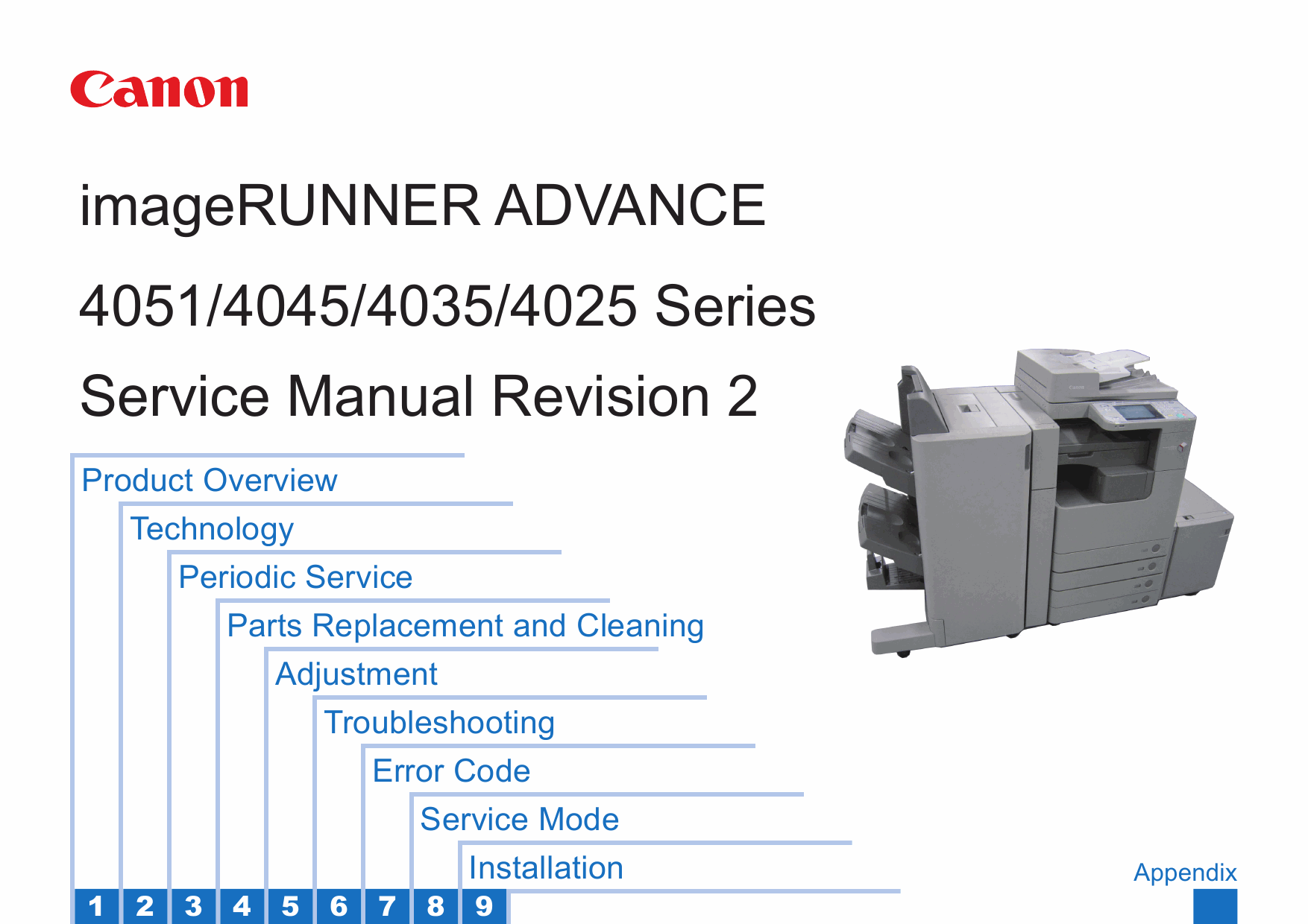 Canon imageRUNNERADVANCEiR 4025 4035 4045 4051 Service Manual